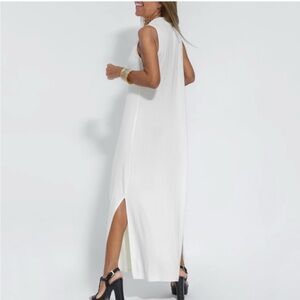 Old Navy XXL White Sleeveless Column Maxi Dress 100% Cotton NWOT